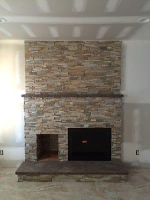 Custom Stone Fireplace