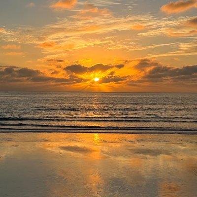 Sunset from one of the nearby beaches