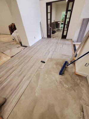 Vinyl  flooring installation