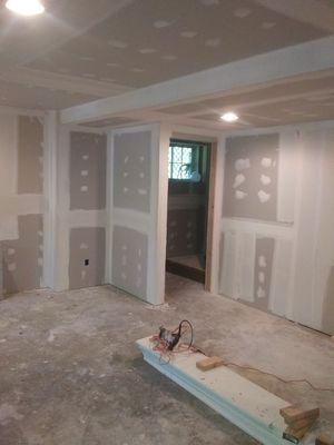 Clients basement remodel is almost complete.