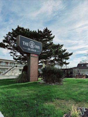 Main building and sign