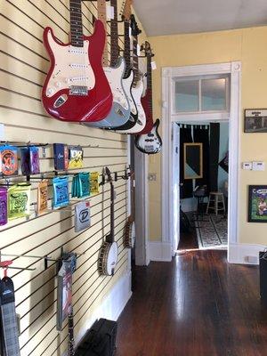 Located within the Uptown Music Exchange. Grab strings and other supplies or try out a new instrument.