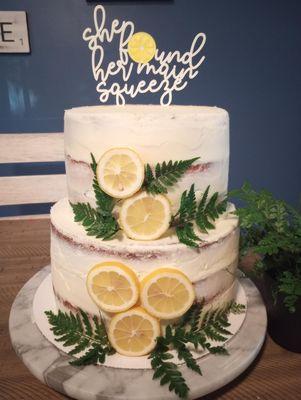 Naked Lemon Bridal Shower cake