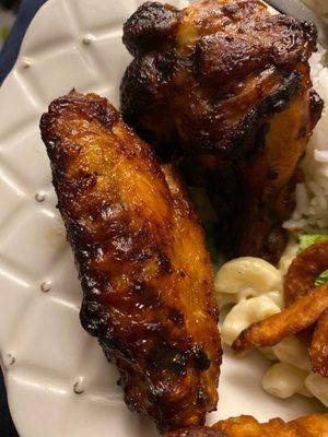 Mango Habanero wings after 6 mins 375 roast in air fryer