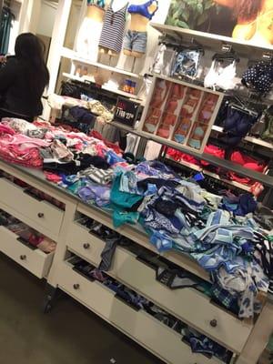 The ladies underwear section was a mess!