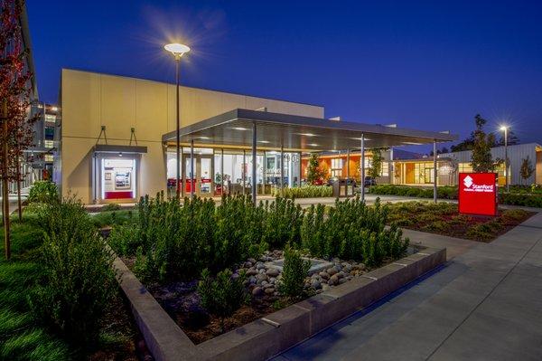 Redwood City branch exterior at night