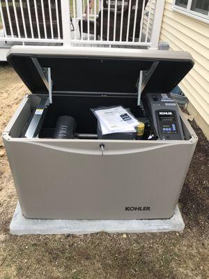 Installed Kohler 20 KW natural gas standby generator