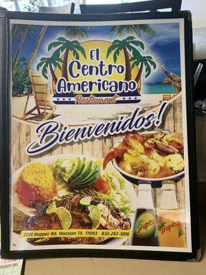 El Centro Americano Menu