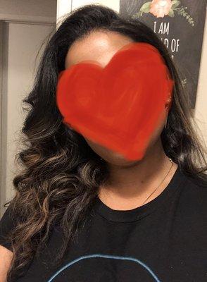 Caramel balayage highlights