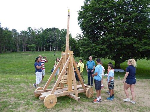 Your child is part of team that builds this trebuchet in Catapult Engineering.