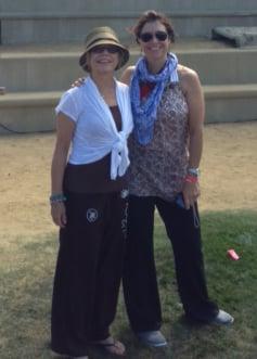 Linda & Viveka at the Moksha Yoga Festival