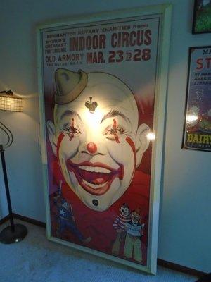 7 foot tall antique circus poster, in a frame - less than 300 bucks!