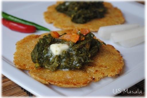 Corn Bread with Mustard Green