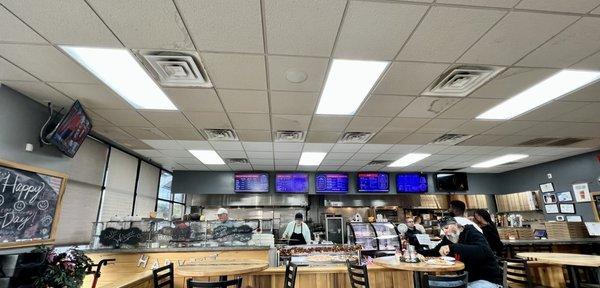 The main pizza counter.