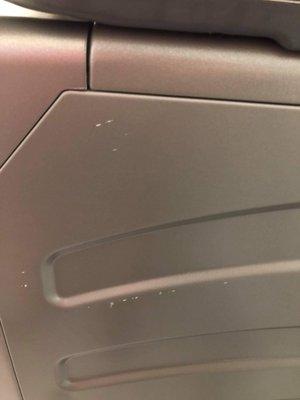 Scratch across the side of my new washer.