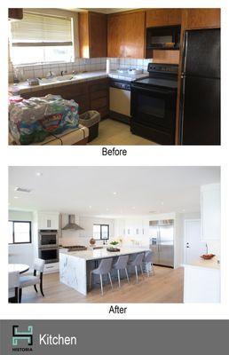 Kitchen before and after.