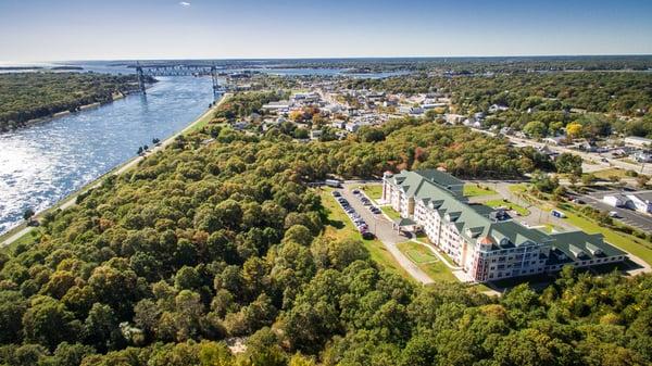 Views to the Cape Cod Railroad bridge and Buzzards Bay