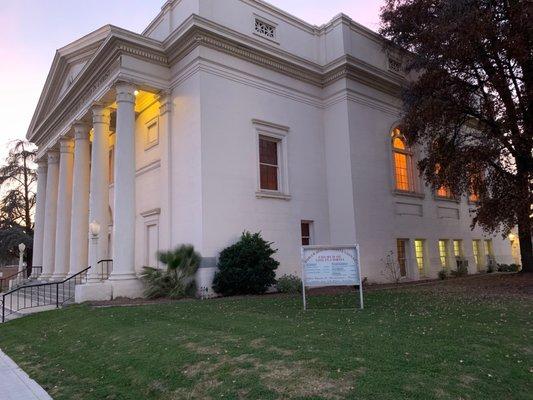 Side view of church