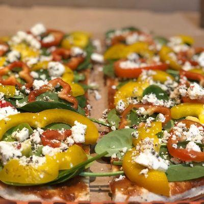 Bell Pepper Pesto Flatbread