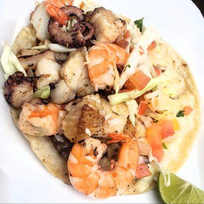 Seafood taco