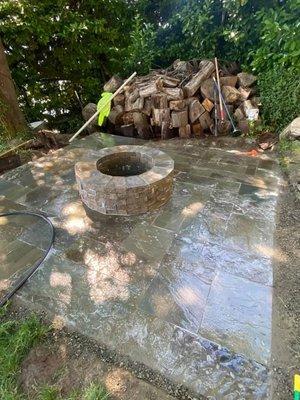 paver fire pit patio