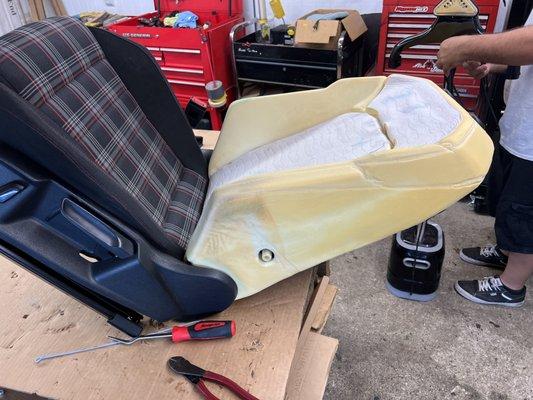 Seat Cover Repair/Replacement.  Perfect Job!