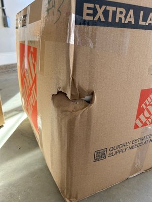 Sample of damage to boxes