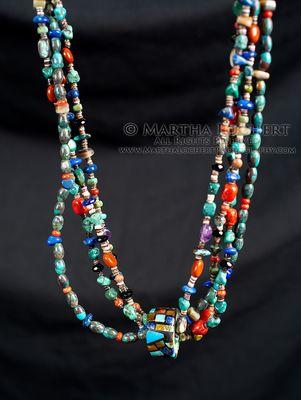 Product shot of native American necklace