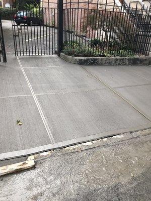 Concrete sidewalk