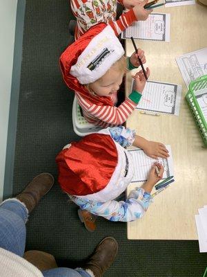 Writing a letter to Santa