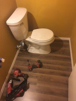 Installed toilet