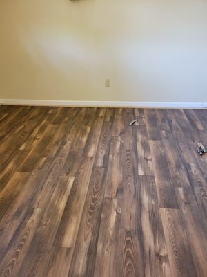 NEW Bedroom flooring... That is rolled flooring!