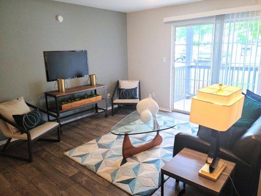 Living room in 2 bedroom apartment