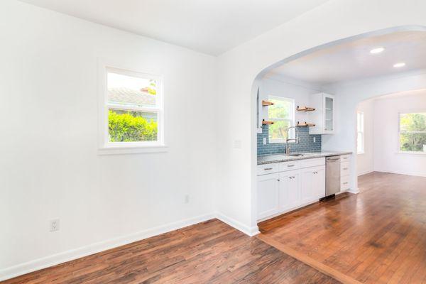 Refinished and polished hardwood floors!