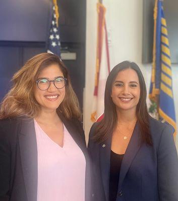 Attorney Yolanda Mendoza with Doral's Councilwoman Maureen Porras