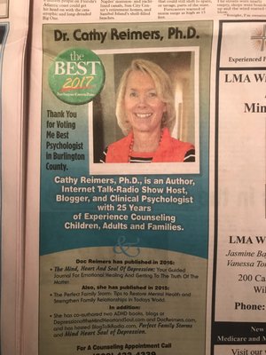 Voted best psychologist in Burlington County in NJ