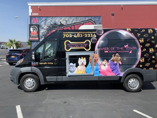 Our mobile pet grooming van