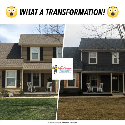 We were able to give the Homeowner a Better then Pre-Storm Damaged Home with a new Roof, Siding, Paint and Gutters!