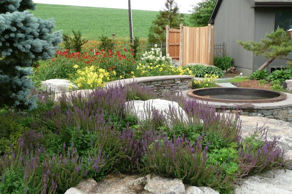 Outdoor Shower, Hot Tub, Wessner Landscape, New Tripoli