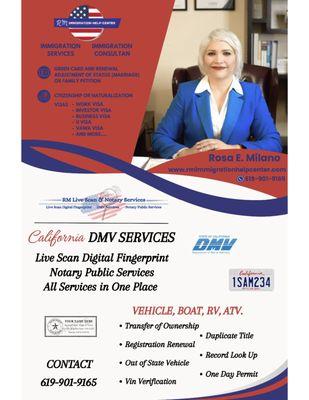 New Services - Live Scan and DMV Services