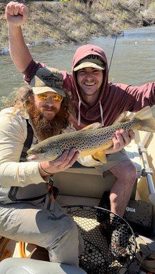 RK with a nice brown trout!