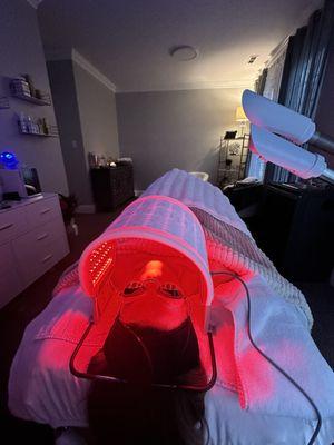 LED light therapy with every facial