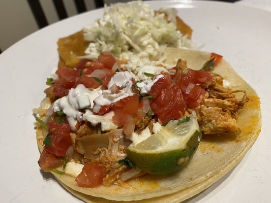 Chicken taco with empanada