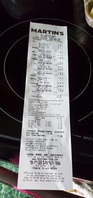 This is the receipt from the checkout cashier. You need to quit ripping customers off