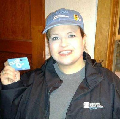 Me with my hat, jacket, card and a couple of gallon pins in my hat