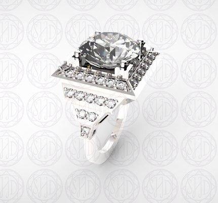 Art Deco Inspired Diamond Ring