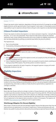 Citizens inspection page. Note method of contact and no clarity about random inspectors.