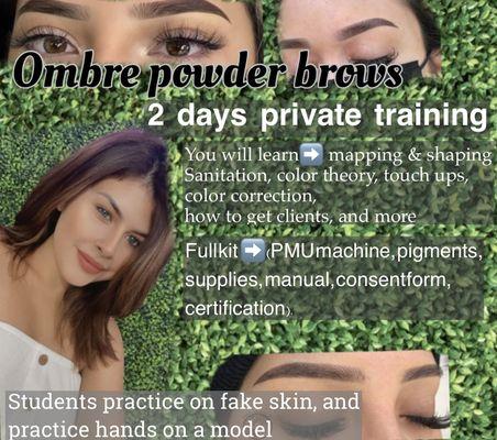 Ombré powder brows trainings available