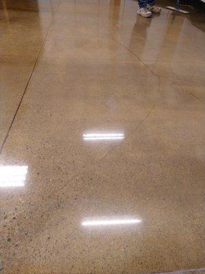 Concrete Polishing with Stain