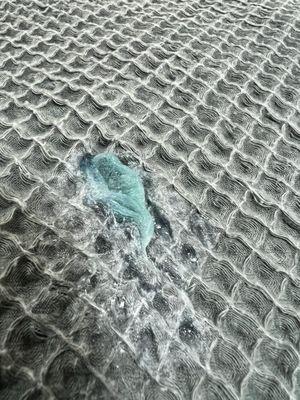 Melted laundry detergent.